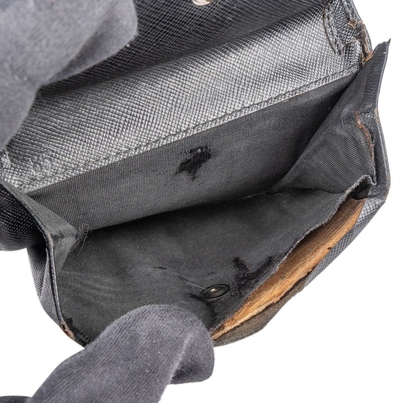 Prada Prada Tessuto Triangle Bifold Wallet Zwart