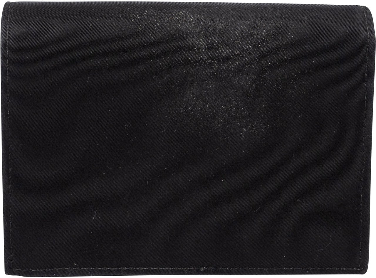 Prada Tessuto Triangle Bifold Wallet Zwart