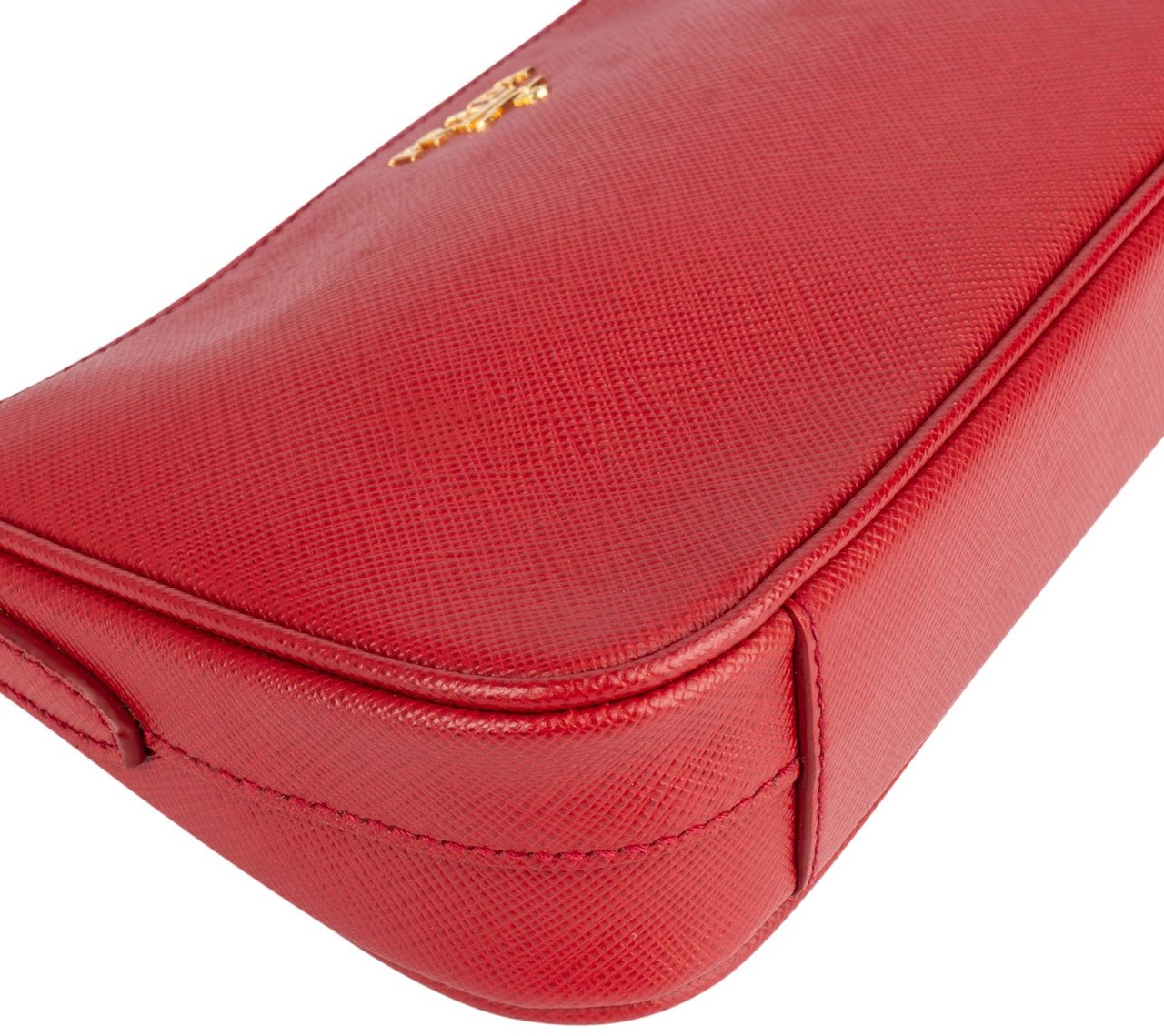 Prada Prada Saffiano Leather Mini Shoulder Bag Rood