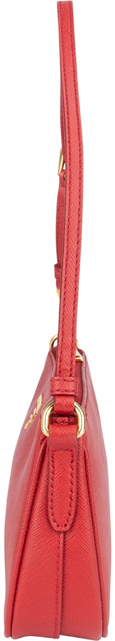 Prada Saffiano Leather Mini Shoulder Bag Rood