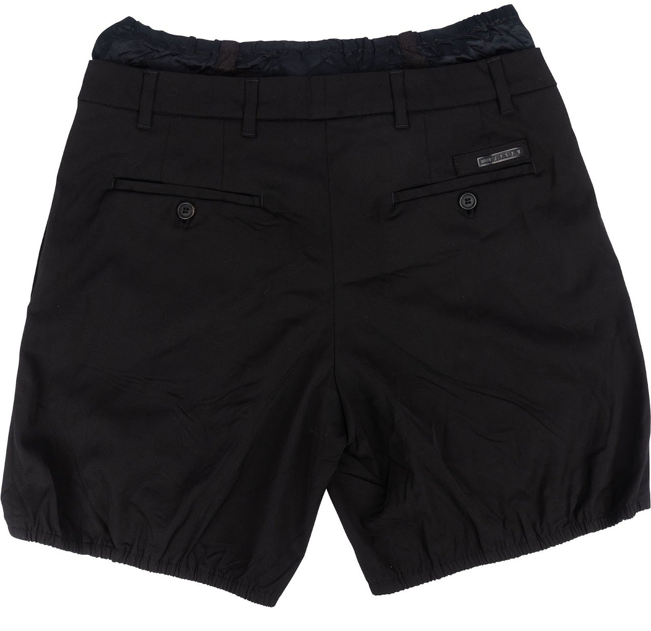 Prada Prada Black Nylon FW Women Trousers (38) Zwart