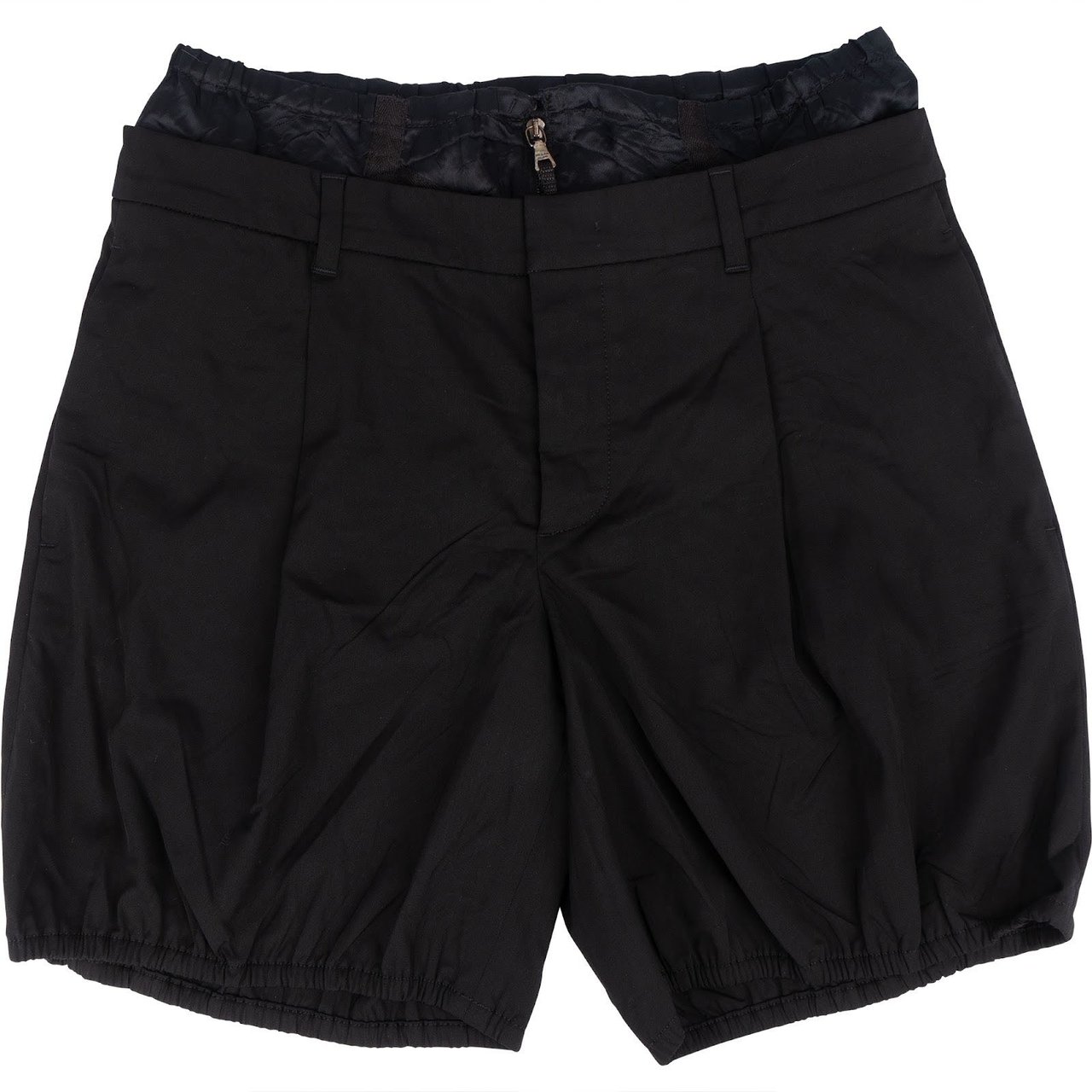 Prada Prada Black Nylon FW Women Trousers (38) Zwart