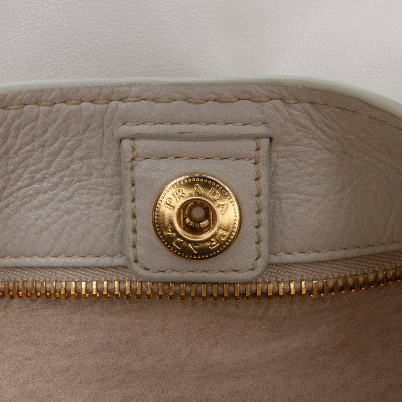 Prada Leather Tote Wit