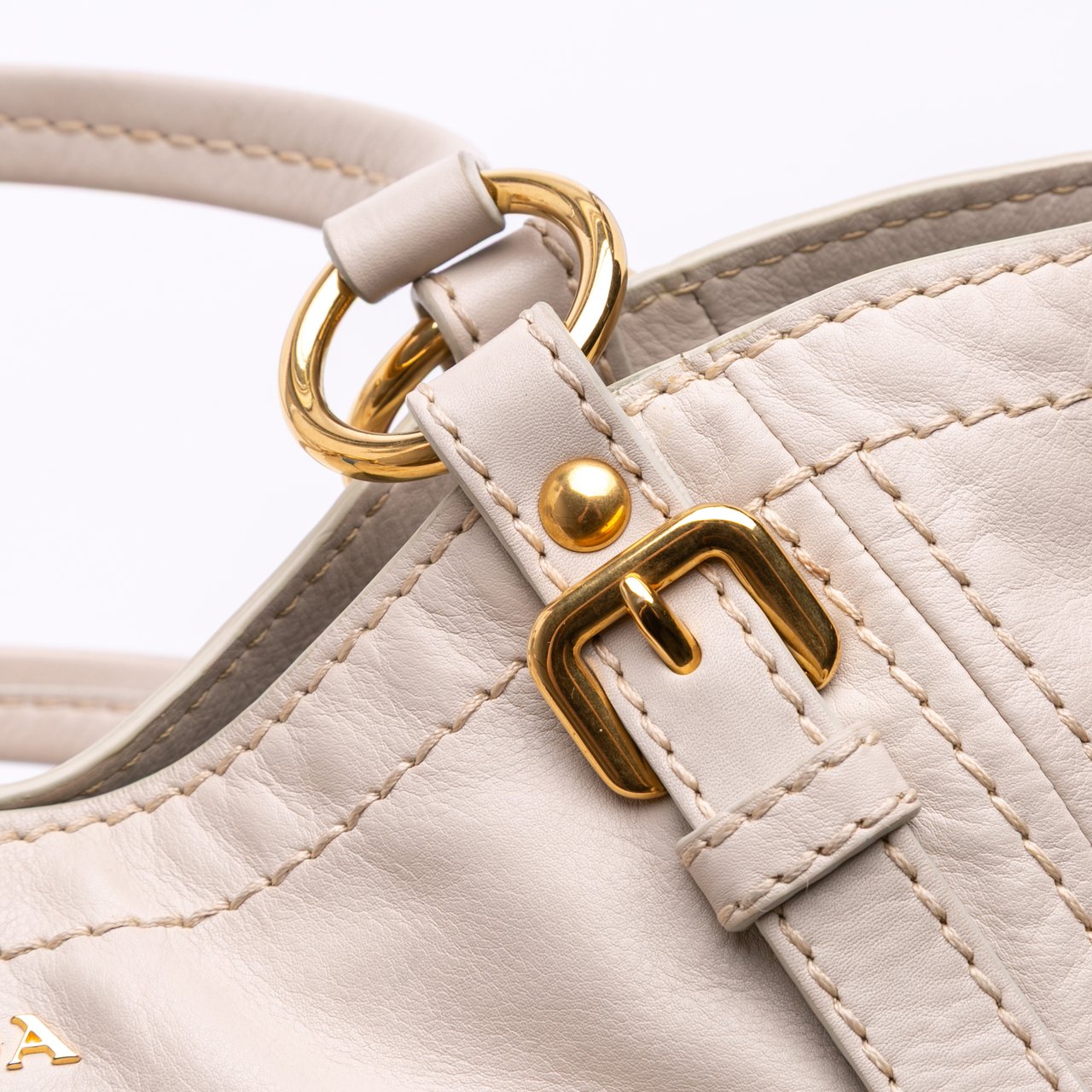 Prada Leather Tote Wit