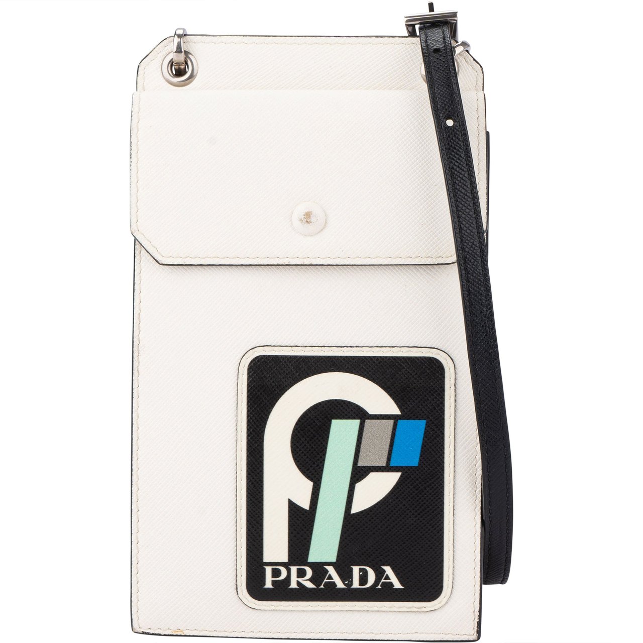 Prada Prada White Saffiano FW18 Slim Mini Crossbody Bag Divers