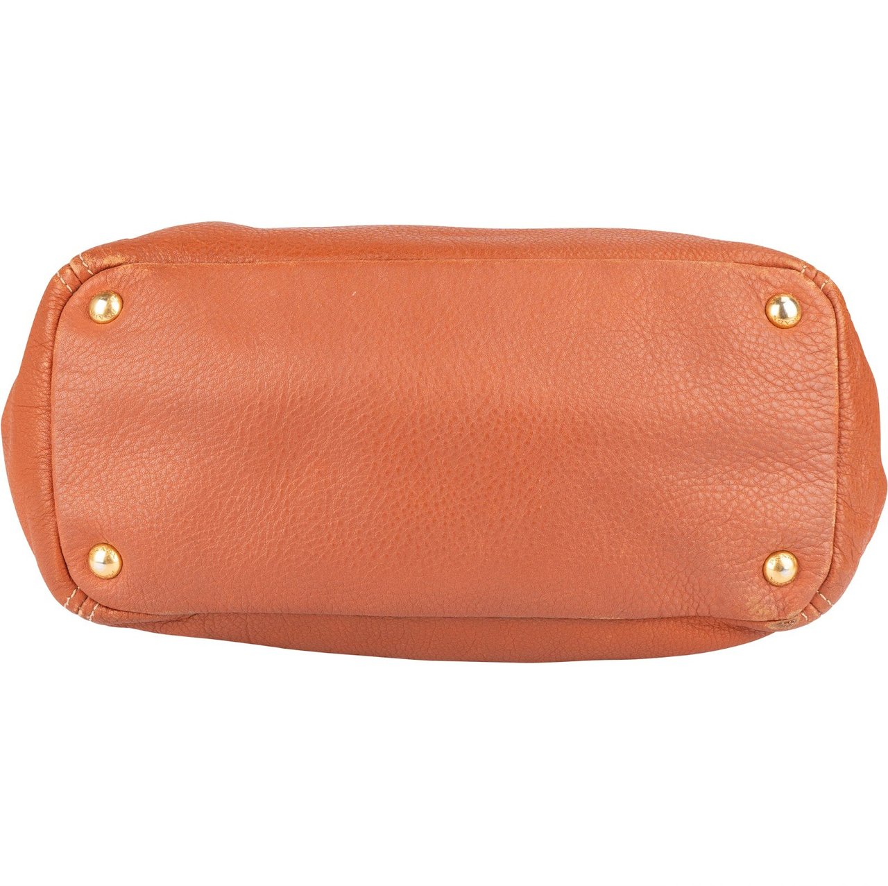 Prada Prada Vitello Daino Leather Handbag Bruin