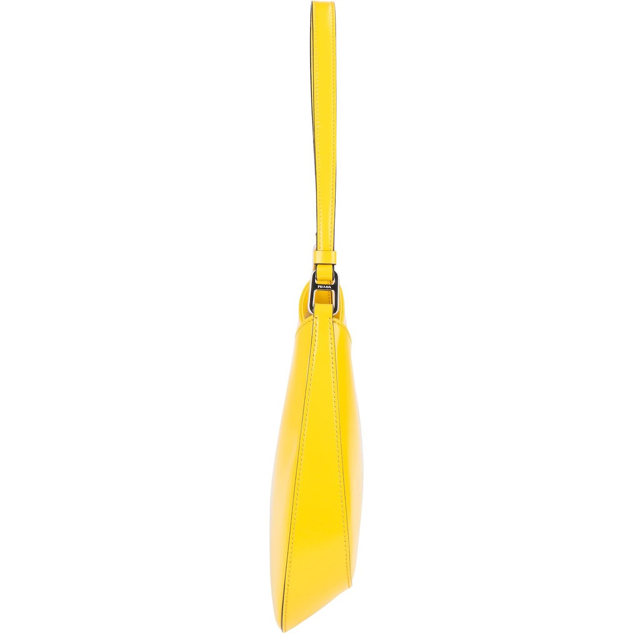 Prada Prada Yellow Patent Leather Triangle Cleo Shoulder Bag Geel