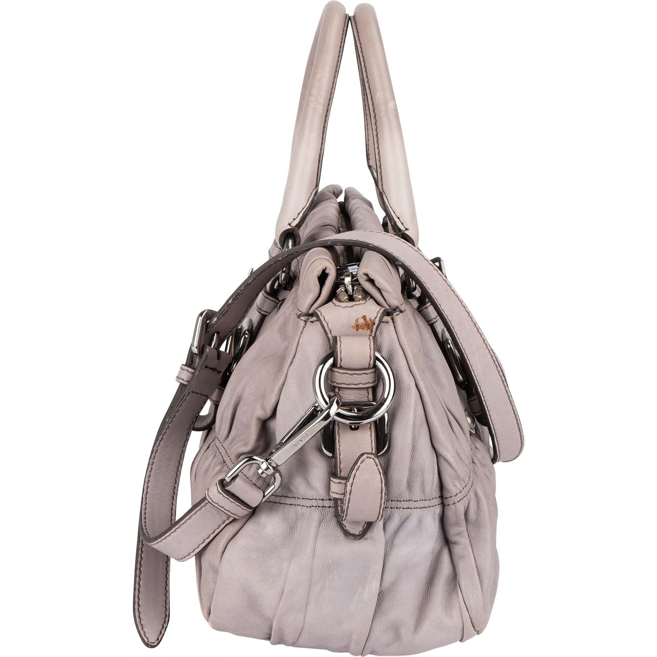 Prada Prada Quilted Nappa Gaufre Satchel Handbag Divers