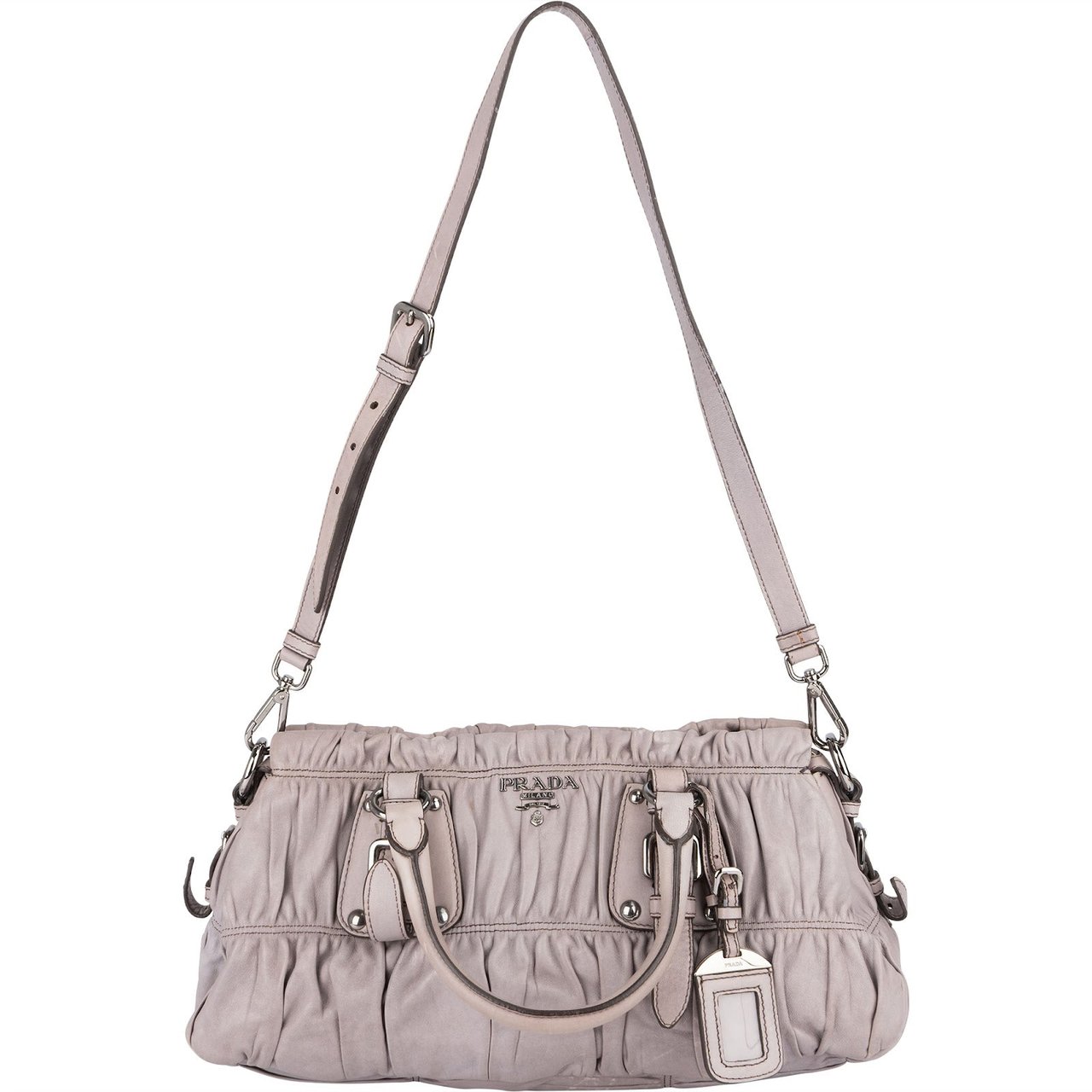 Prada Prada Quilted Nappa Gaufre Satchel Handbag Divers