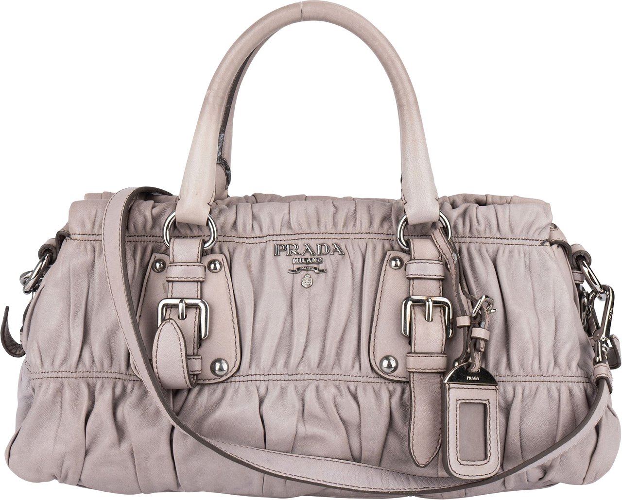 Prada Prada Quilted Nappa Gaufre Satchel Handbag Divers