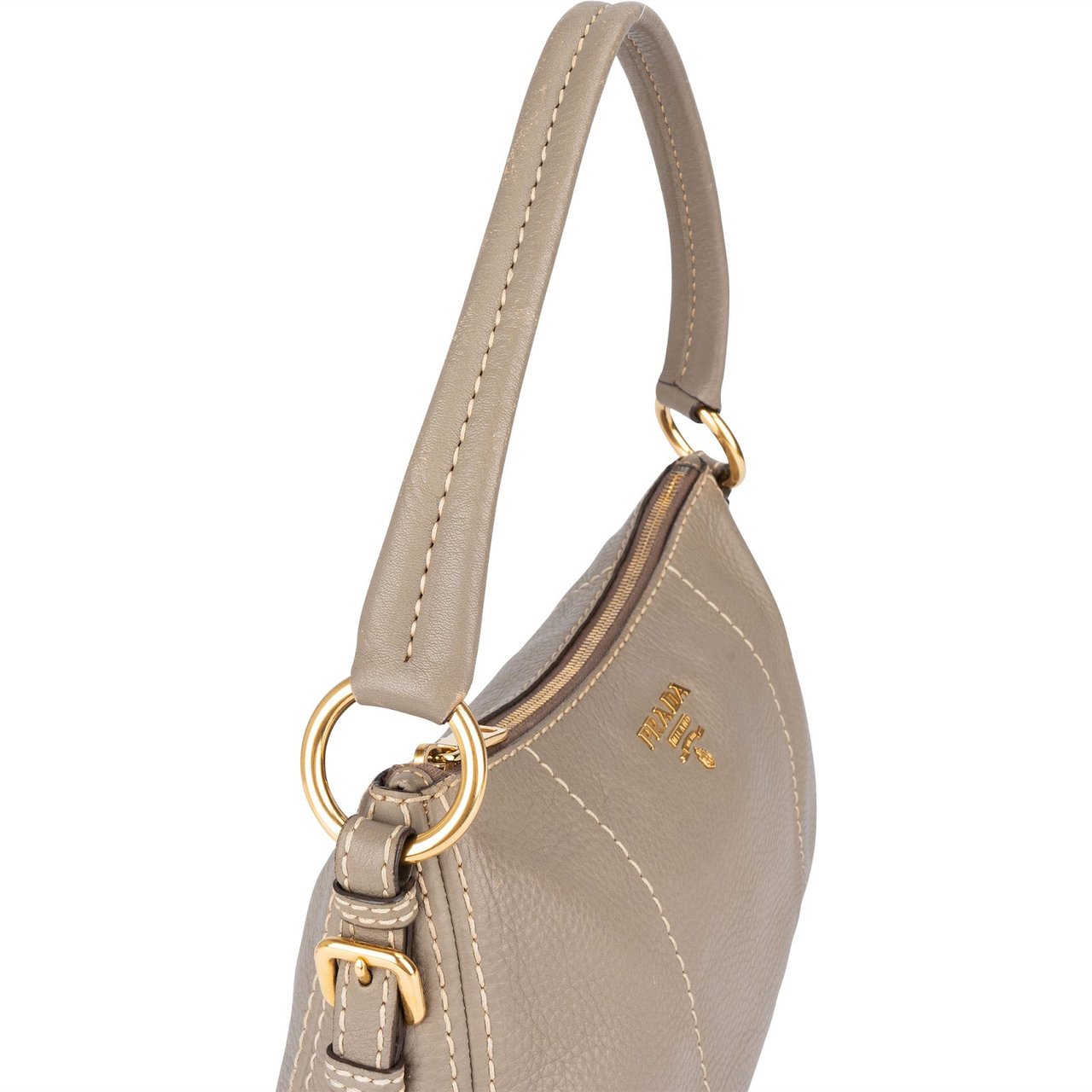 Prada Prada Vitello Daino Hobo Handbag Divers