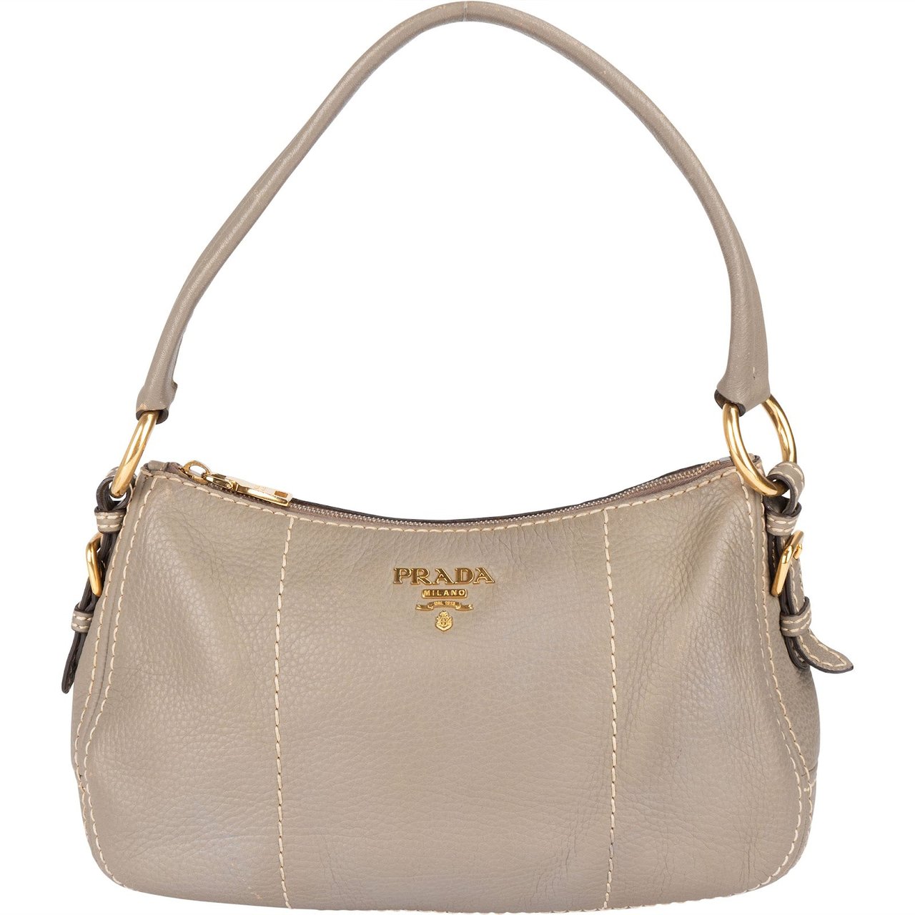 Prada Prada Vitello Daino Hobo Handbag Divers