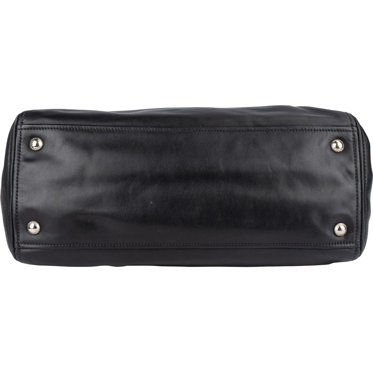 Prada Prada Black Soft Leather Vitello Double Zip Handbag Zwart