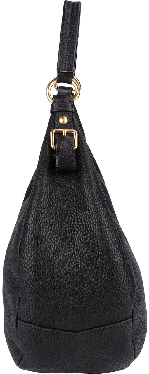 Prada Prada Vitello Daino Leather Shoulder Bag Zwart