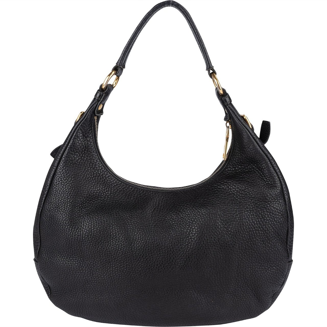 Prada Prada Vitello Daino Leather Shoulder Bag Zwart