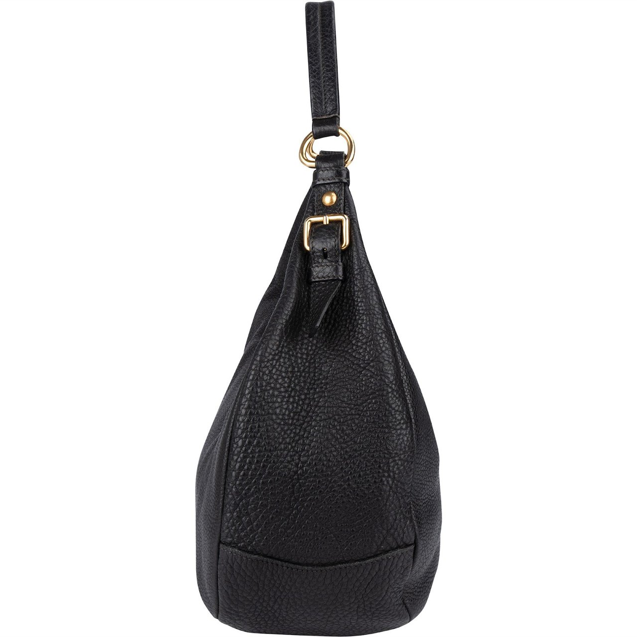 Prada Prada Vitello Daino Leather Shoulder Bag Zwart