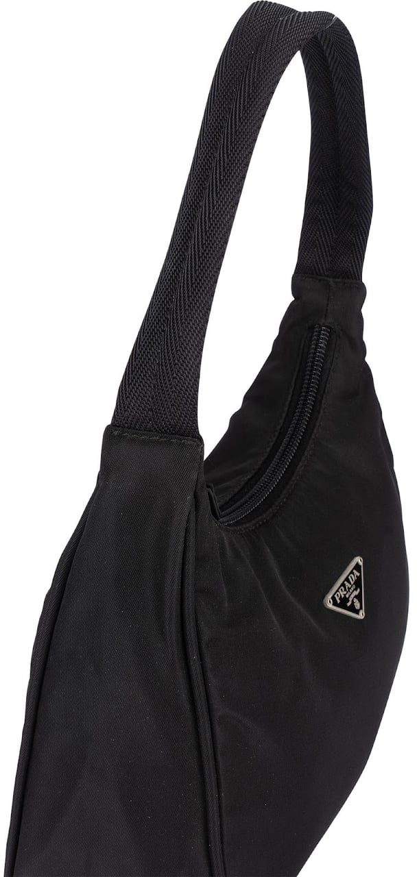 Prada Prada Tessuto Nylon Triangle Vintage Re-Edition Handbag Zwart