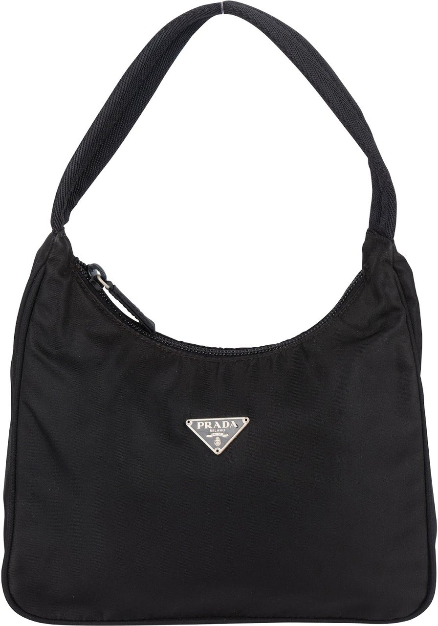Prada Prada Tessuto Nylon Triangle Vintage Re-Edition Handbag Zwart