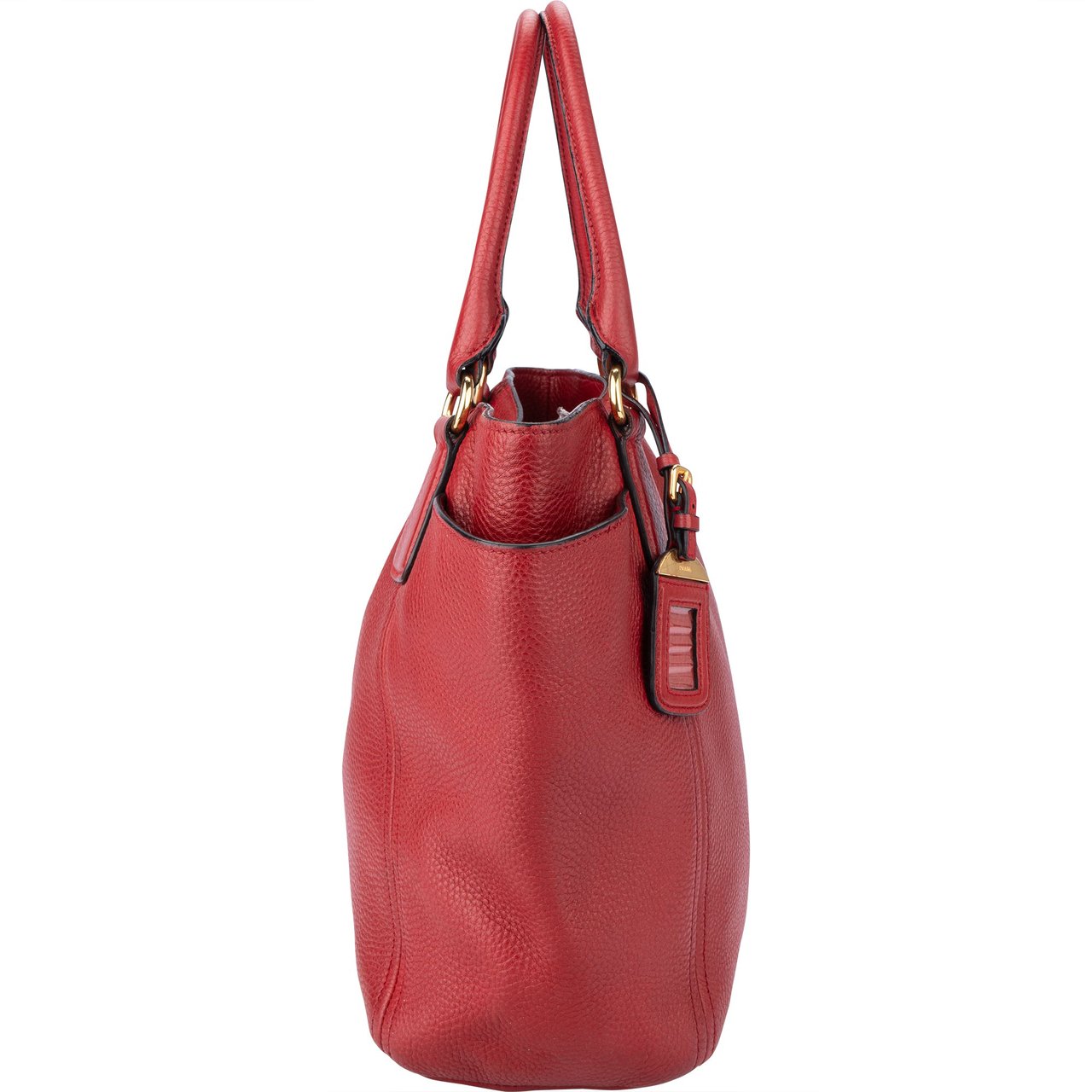 Prada Prada Red Calf Vitello Handbag Rood