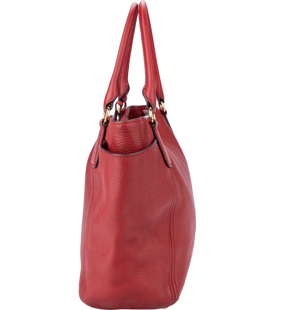 Prada Prada Red Calf Vitello Handbag Rood