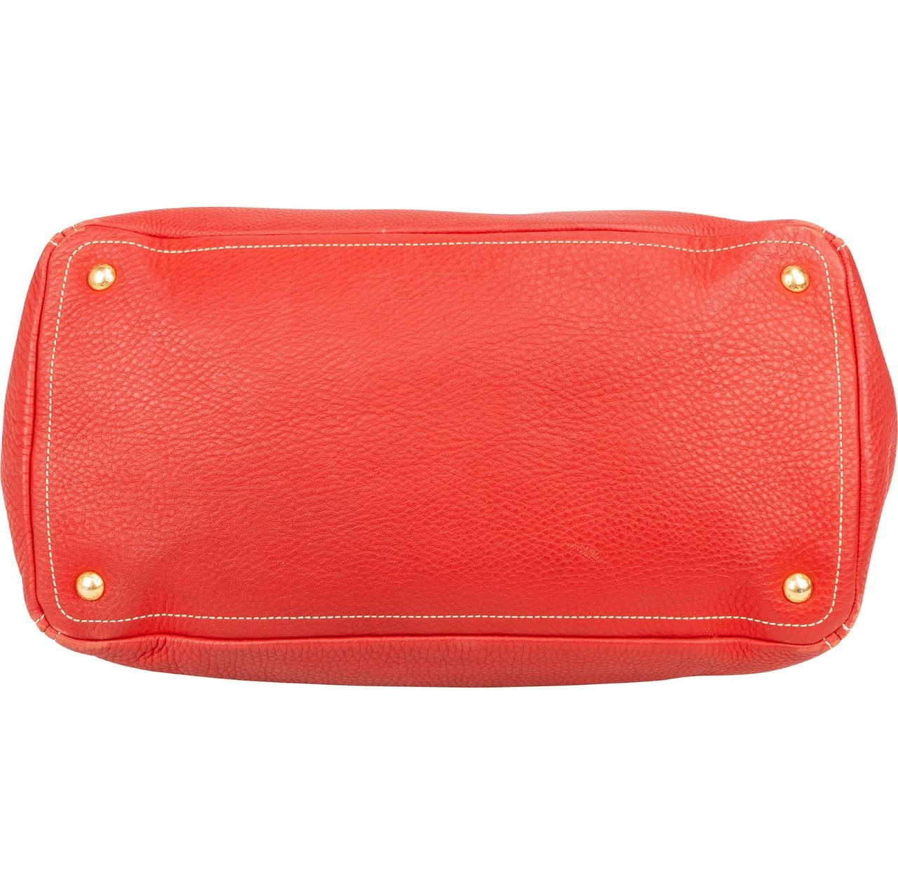 Prada Grained Red Vitello Daino Tote Handbag Rood