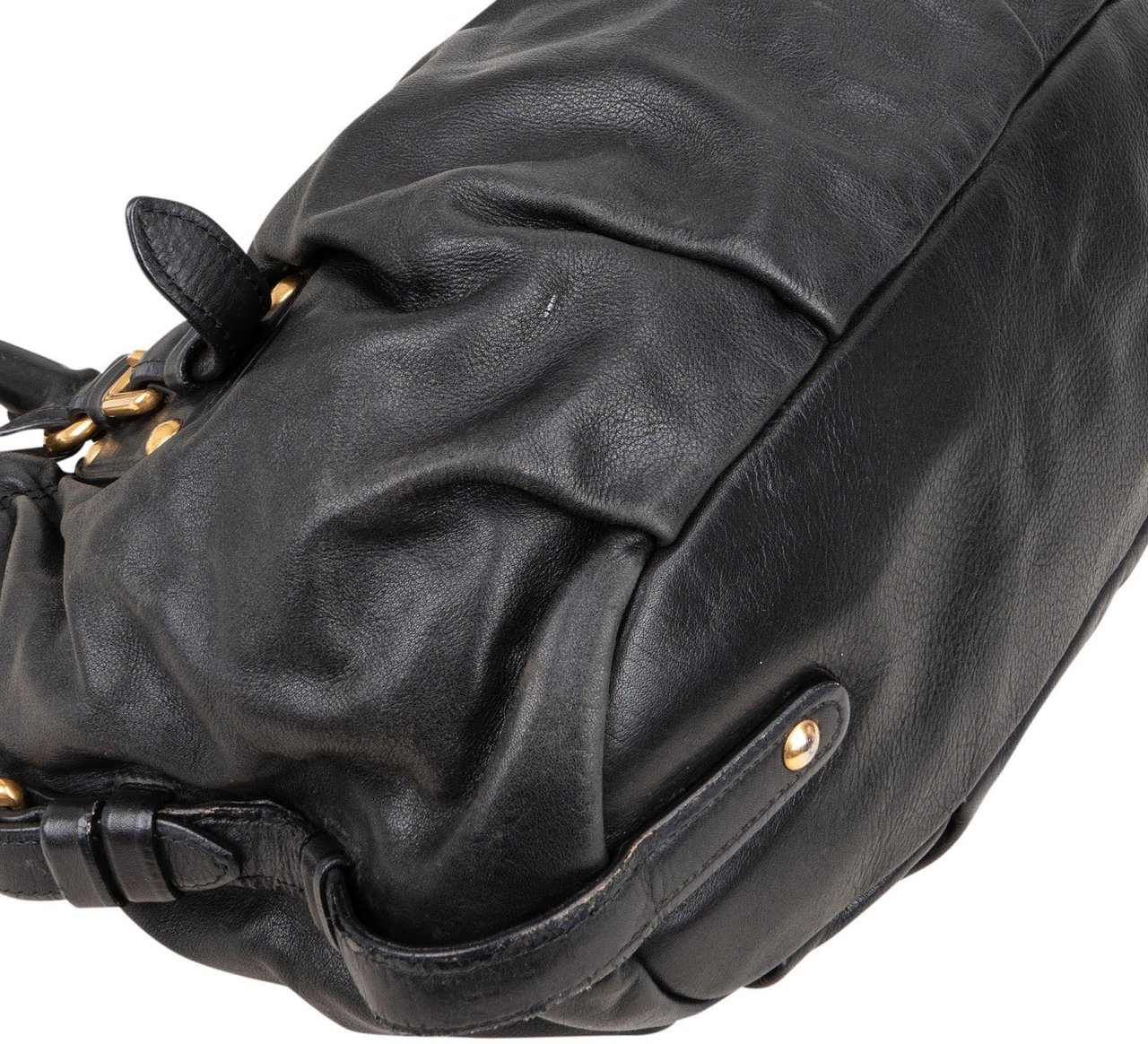 Prada Prada Black Nappa Gauffre Tote Handbag Zwart