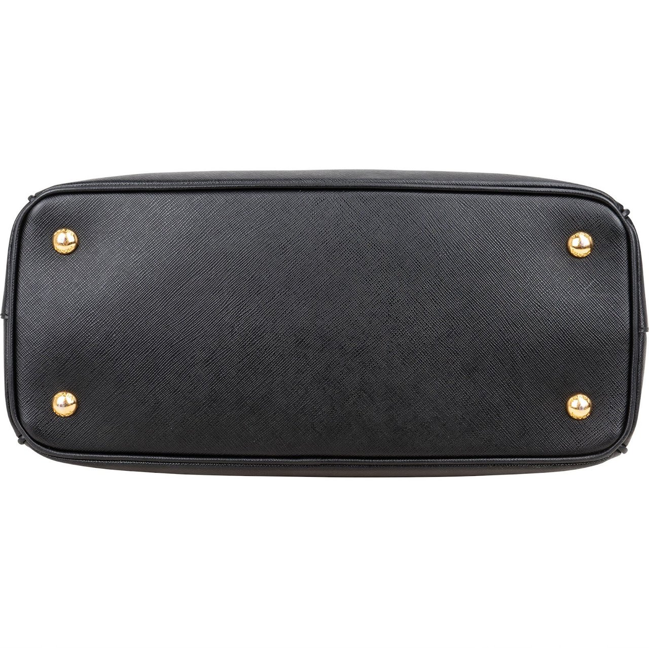 Prada Prada Black Saffiano Leather Galleria Handbag Zwart