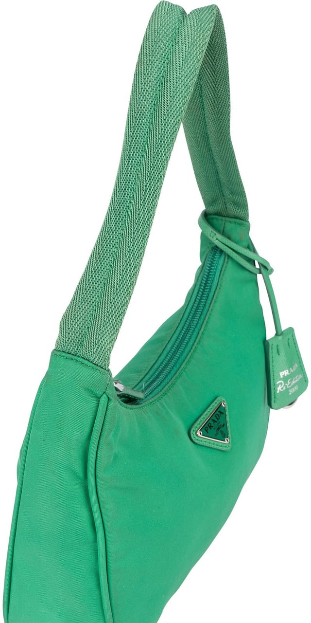 Prada Green Nylon Re-Edition 2000 Handbag Groen