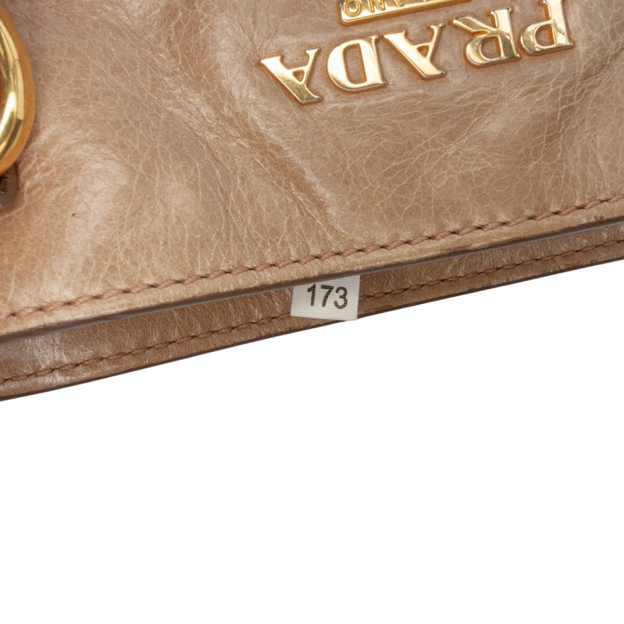 Prada Vitello Shine Satchel Bruin
