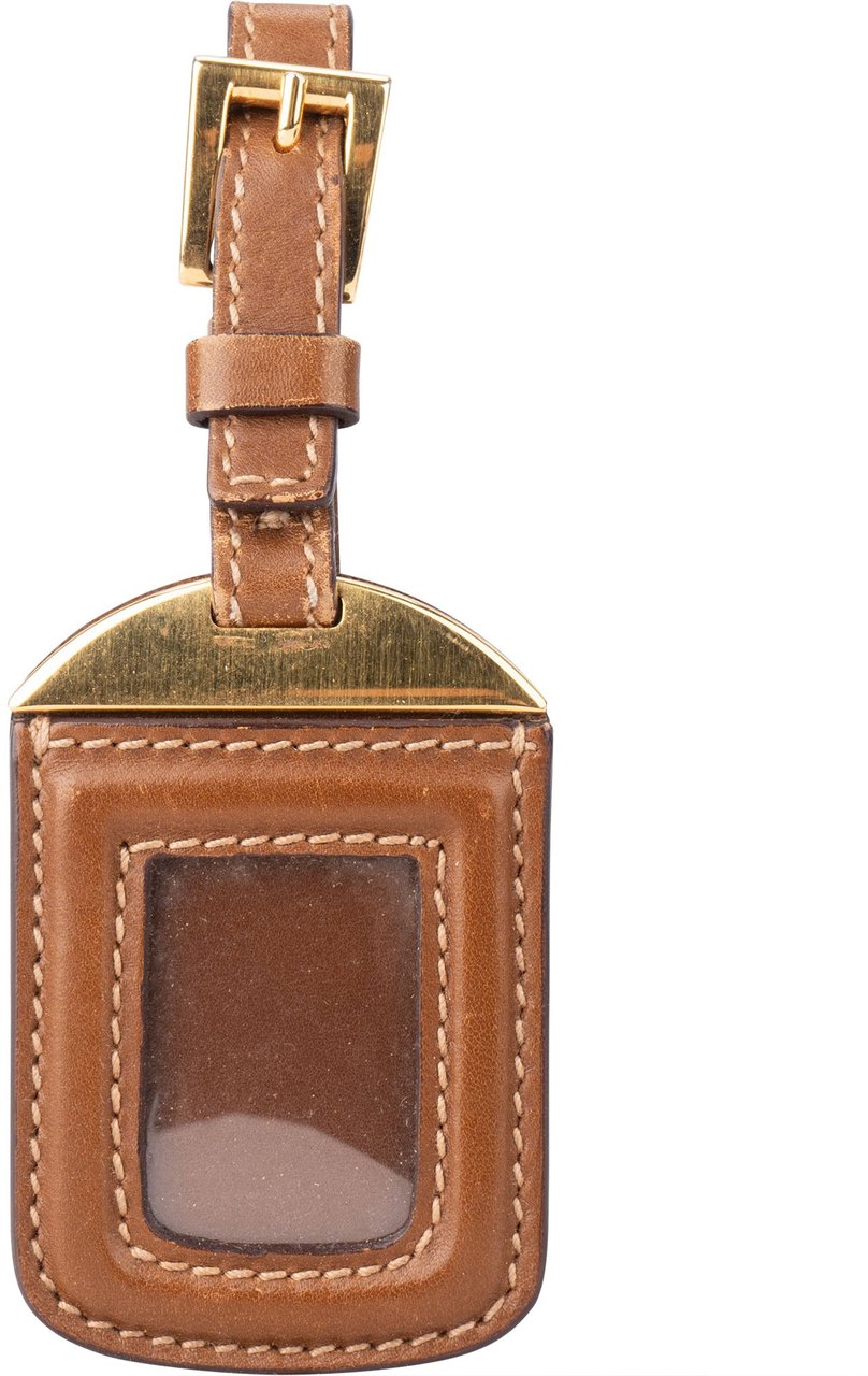Prada Prada Micro Luggage Tag Pendant Bruin