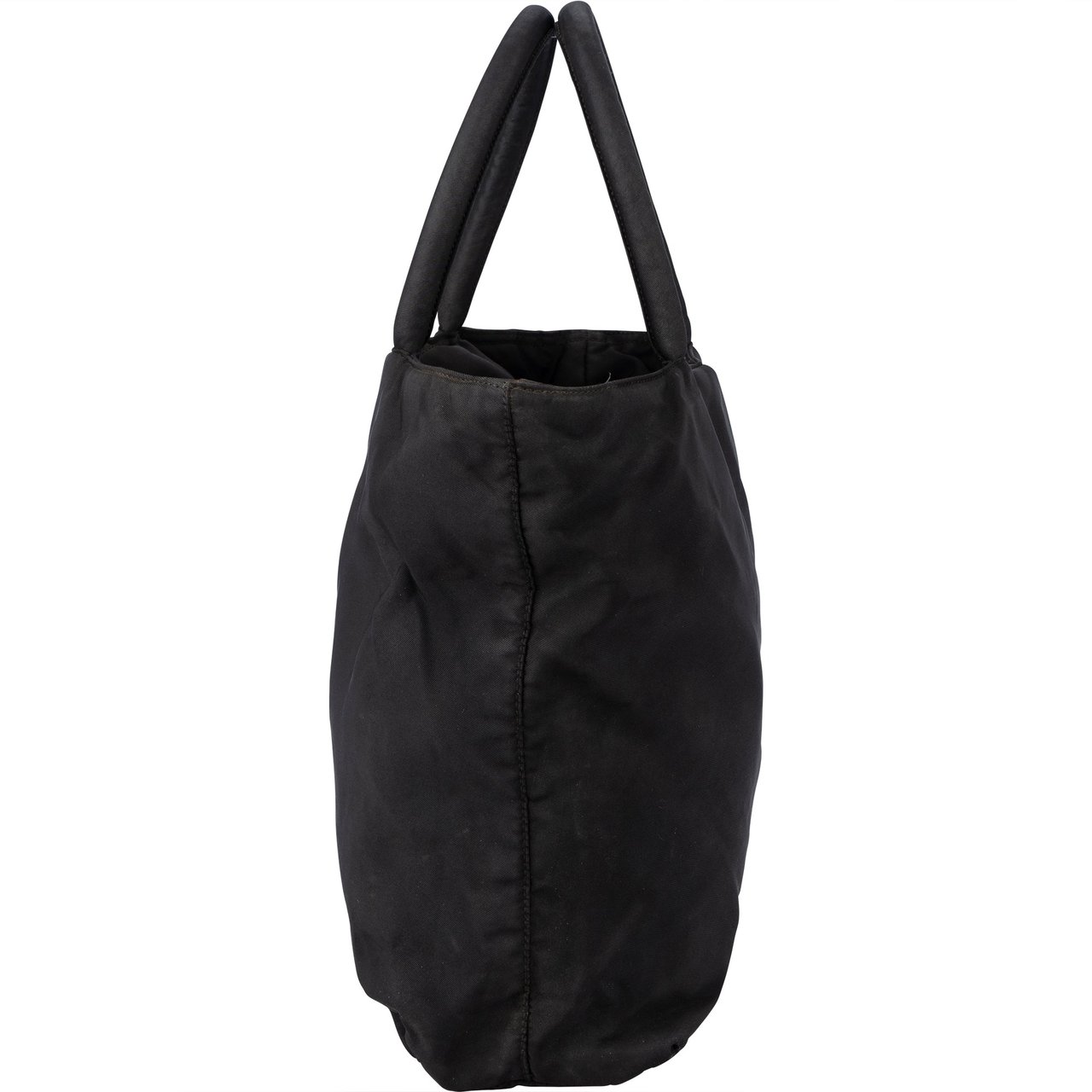 Prada Prada Black Nylon Triangle Handbag Zwart