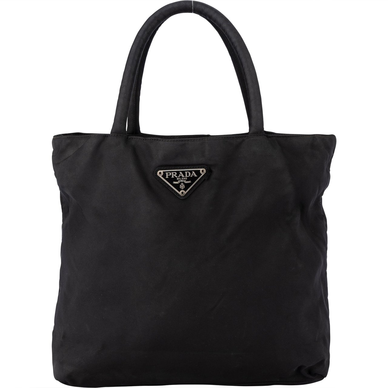 Prada Prada Black Nylon Triangle Handbag Zwart