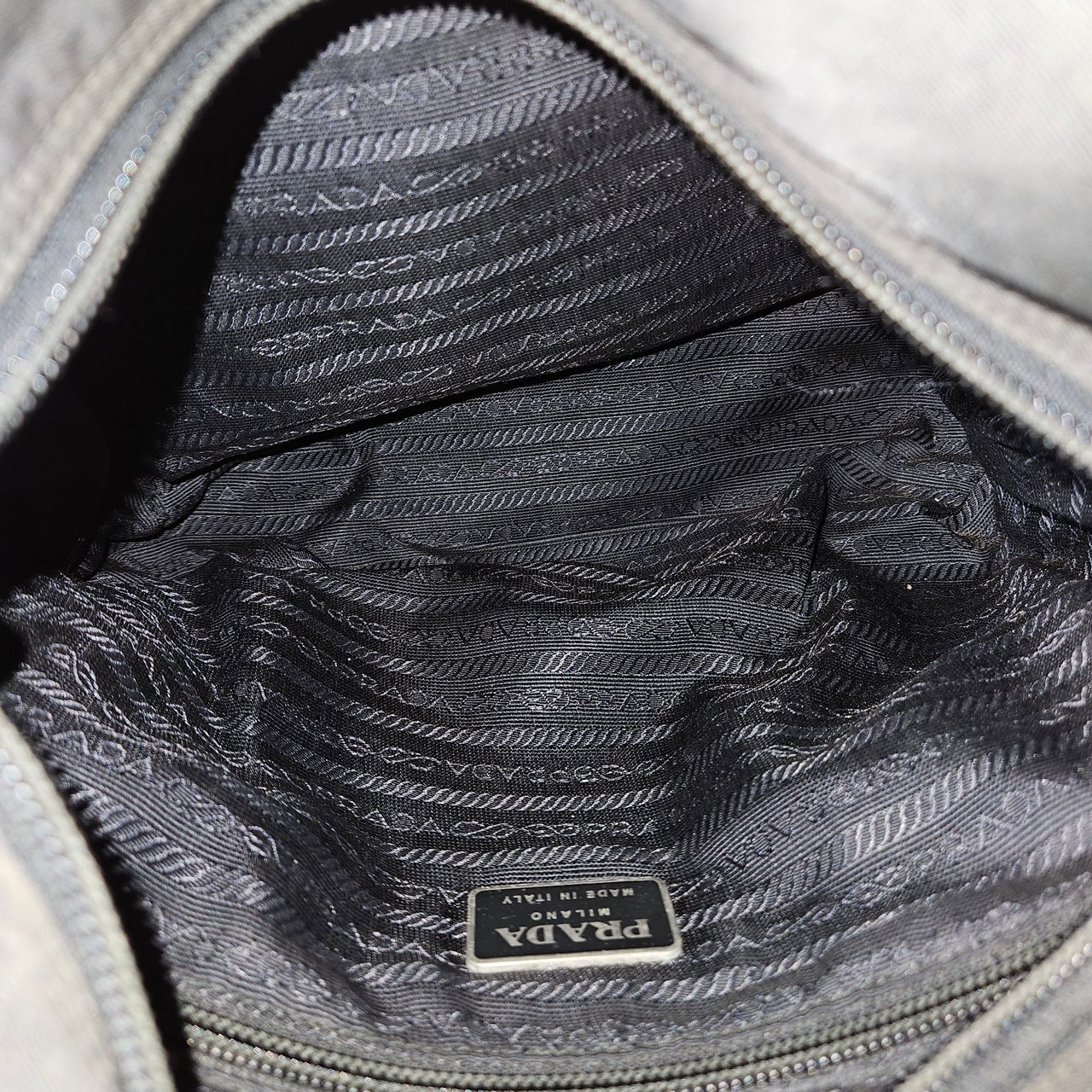 Prada Prada Black Nylon Triangle Handbag Zwart