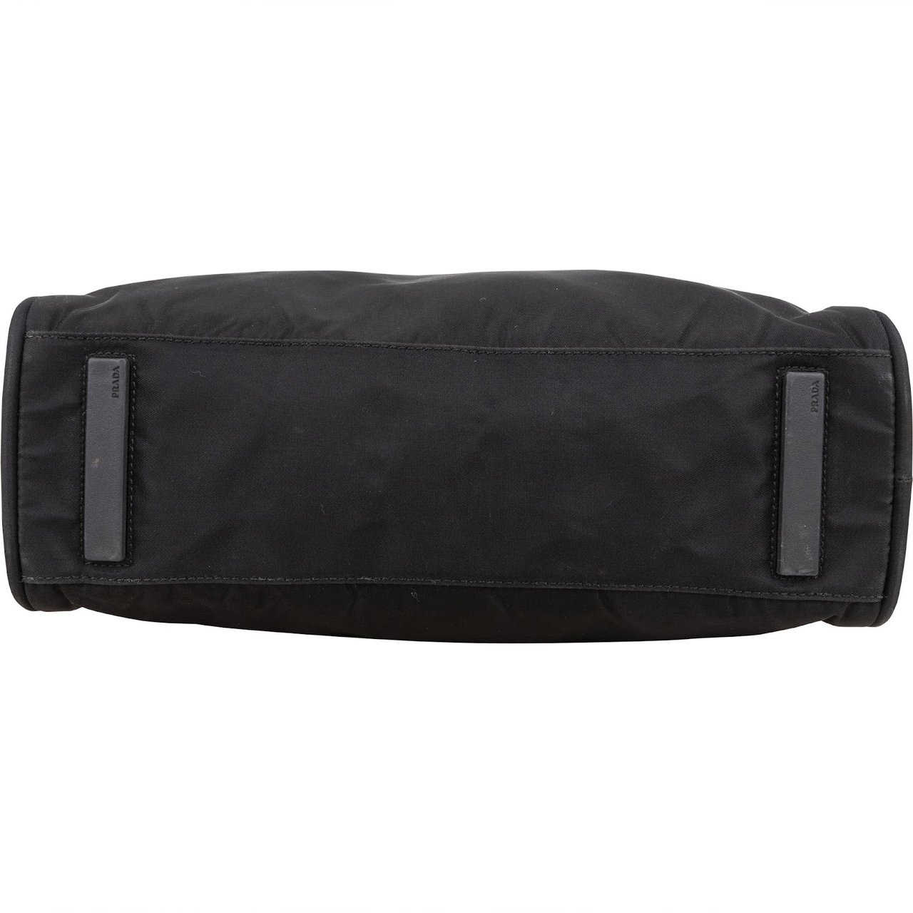 Prada Black Nylon Triangle Handbag Zwart