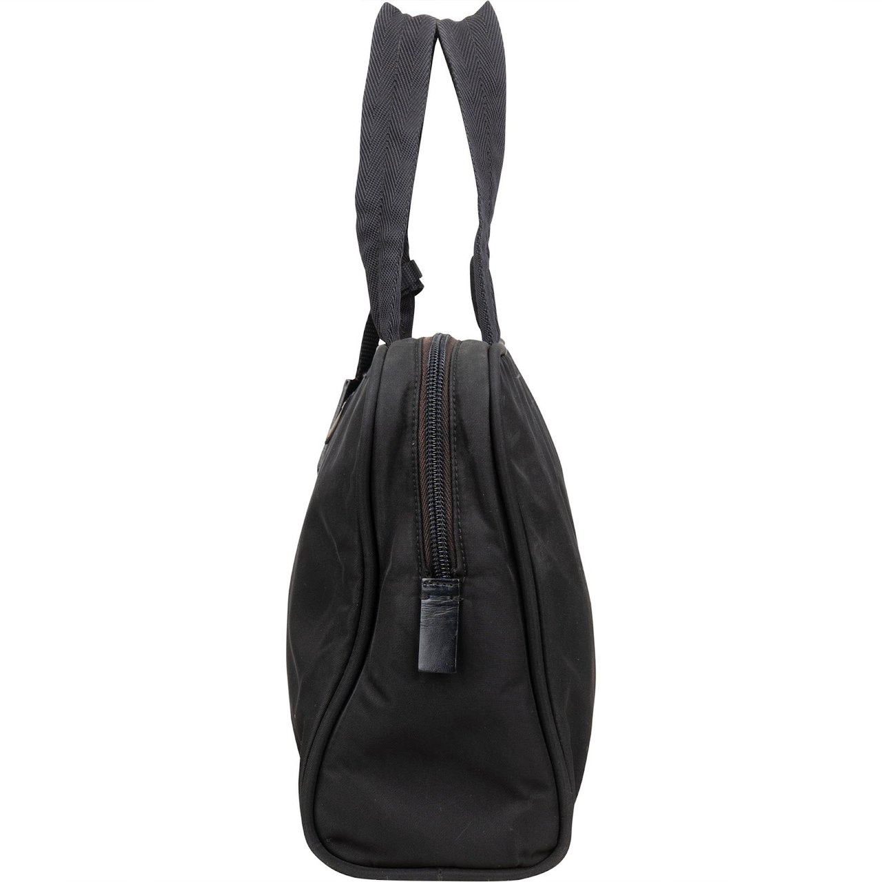 Prada Black Nylon Triangle Handbag Zwart