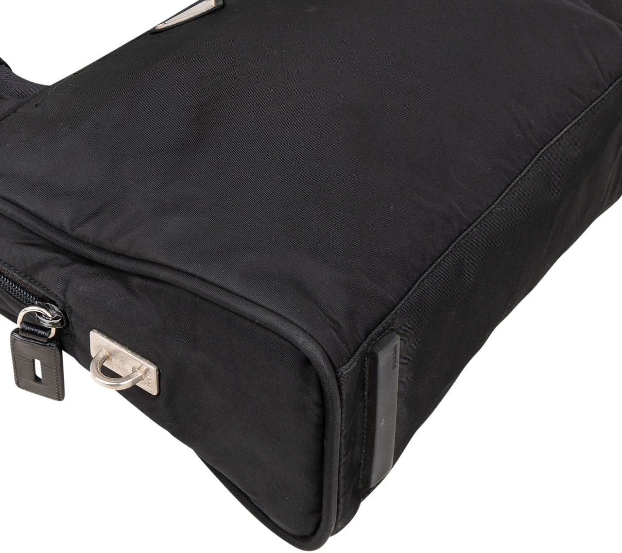 Prada Prada Black Nylon Triangle Handbag Zwart