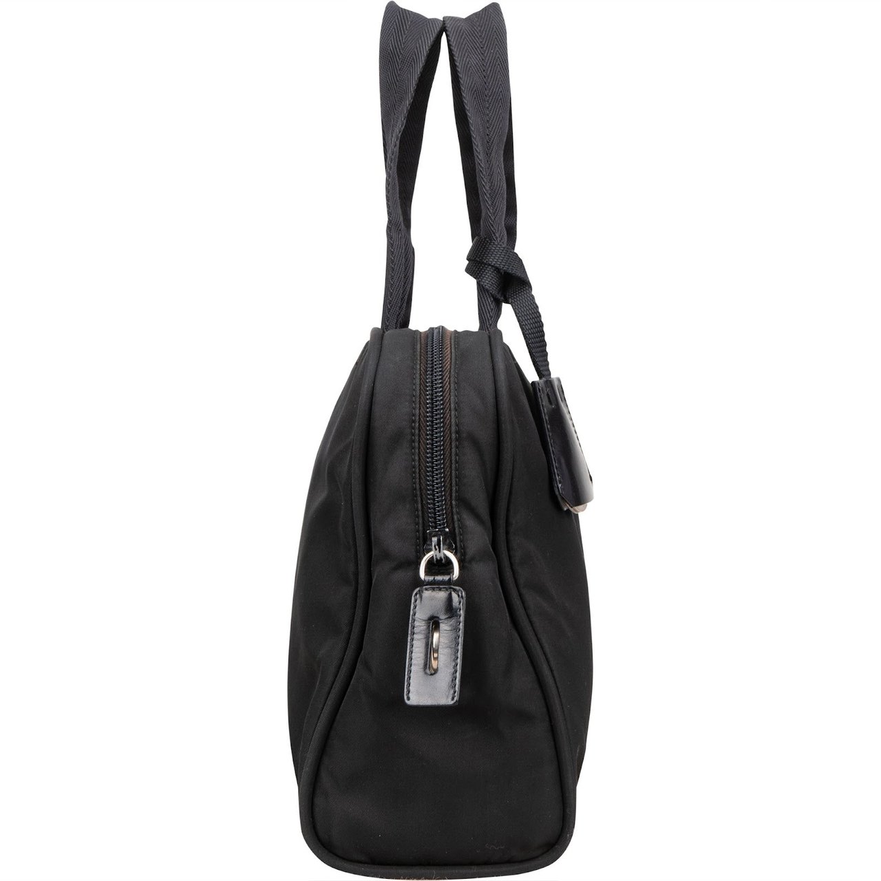 Prada Prada Black Nylon Triangle Handbag Zwart