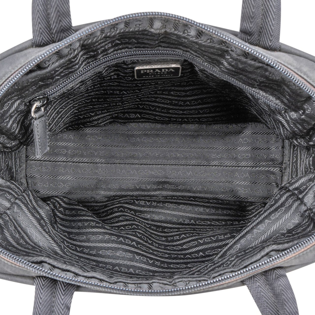 Prada Black Nylon Triangle Handbag Zwart