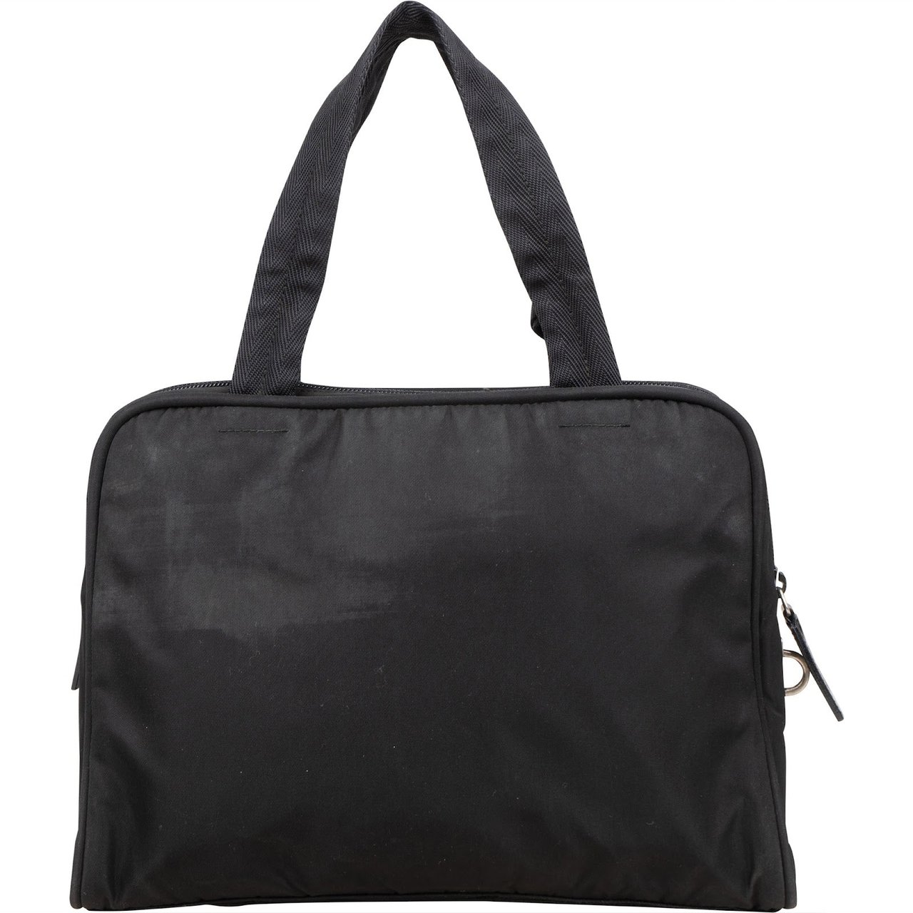Prada Black Nylon Triangle Handbag Zwart