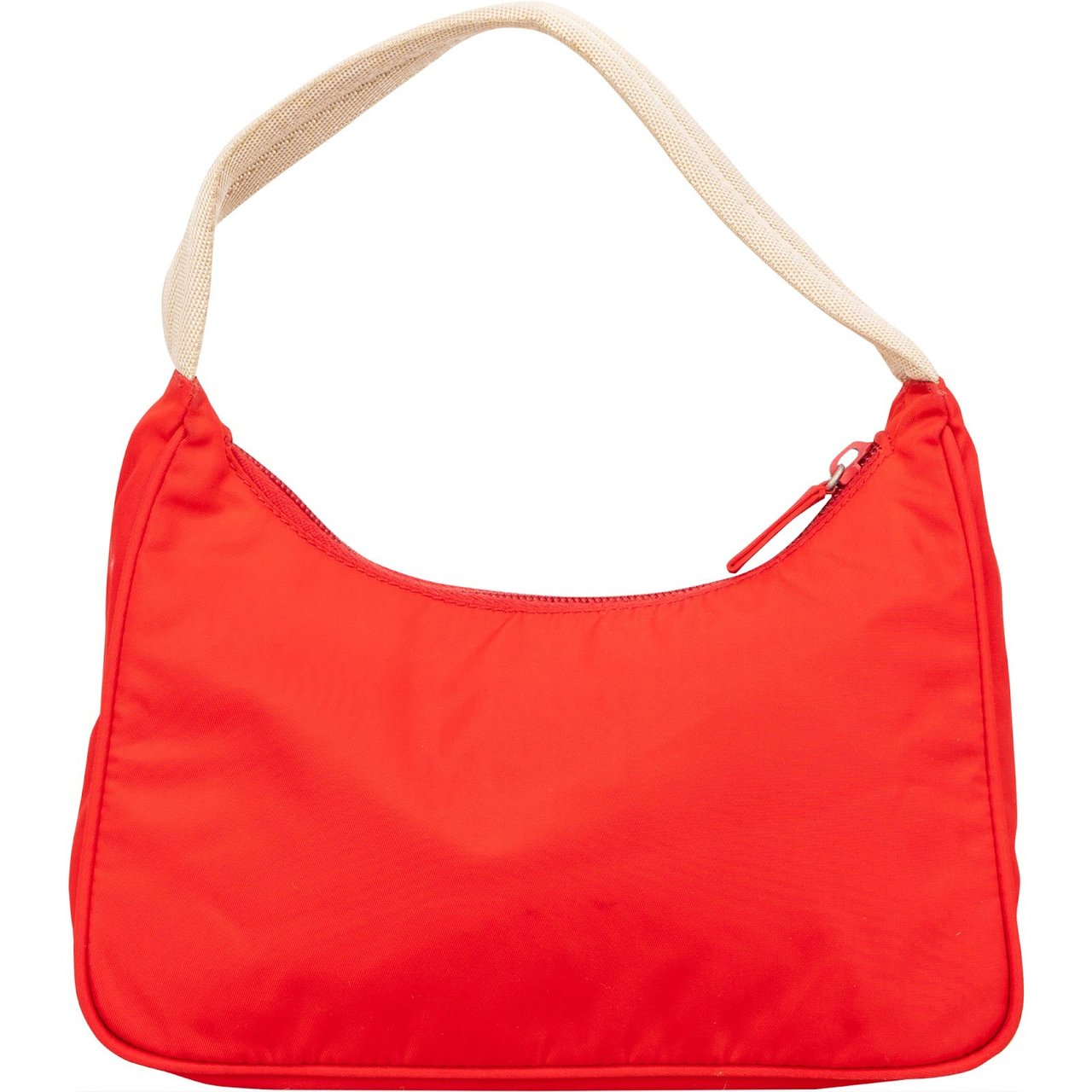 Prada Red Nylon Tessuto Mini Triangle Handbag Rood
