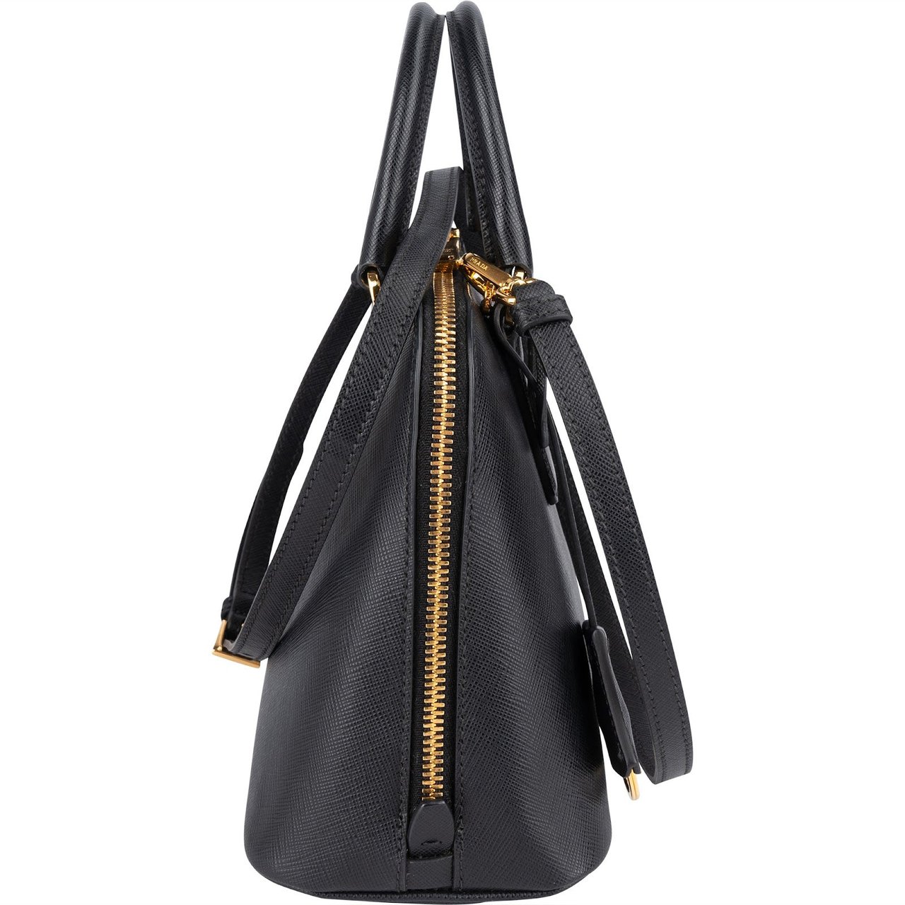 Prada Prada Saffiano Leather Promenade Handbag Zwart