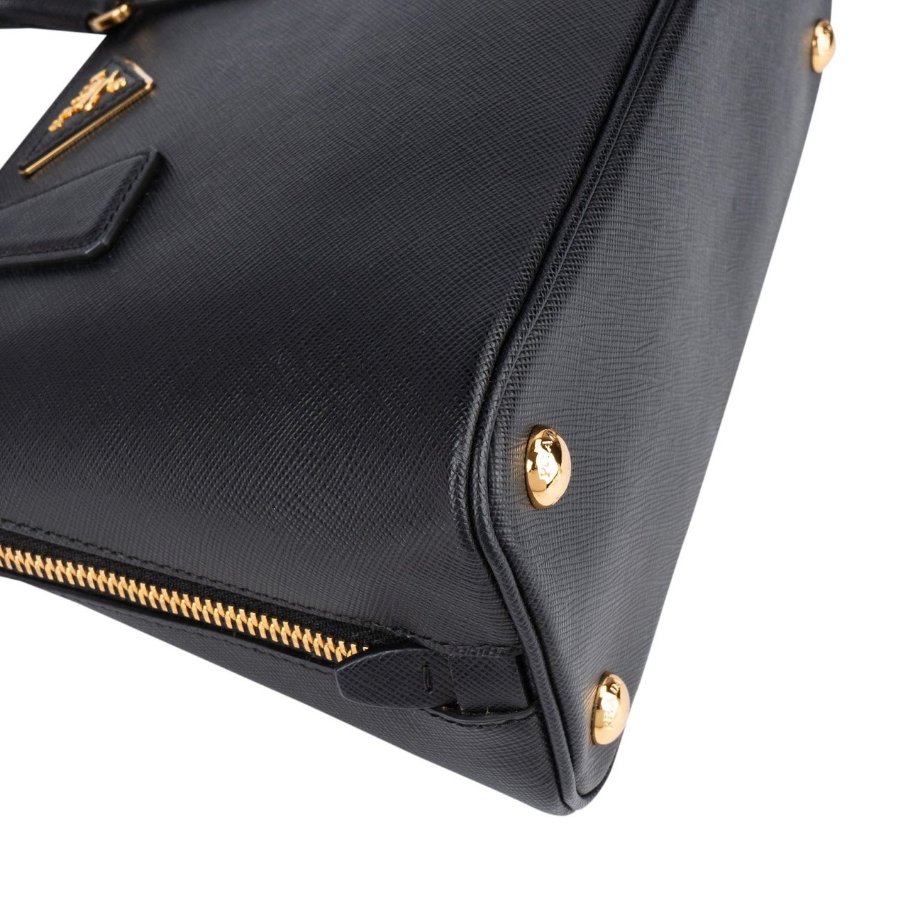 Prada Prada Saffiano Leather Promenade Handbag Zwart