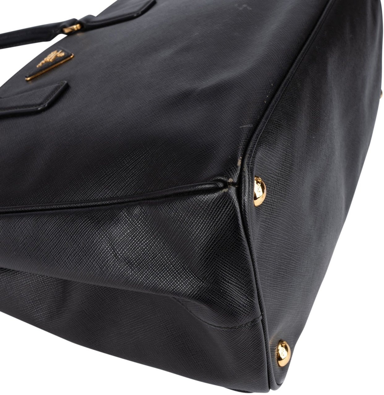 Prada Prada Saffiano Leather Galleria Handbag Zwart