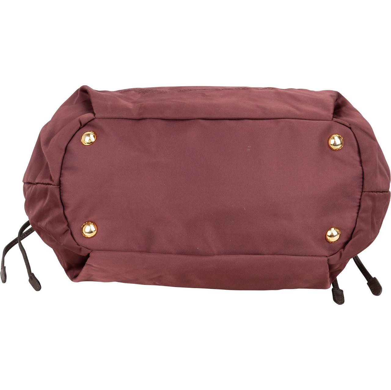 Prada Prada Canapa Tessuto Drawstring Shoulder Bag Maroon