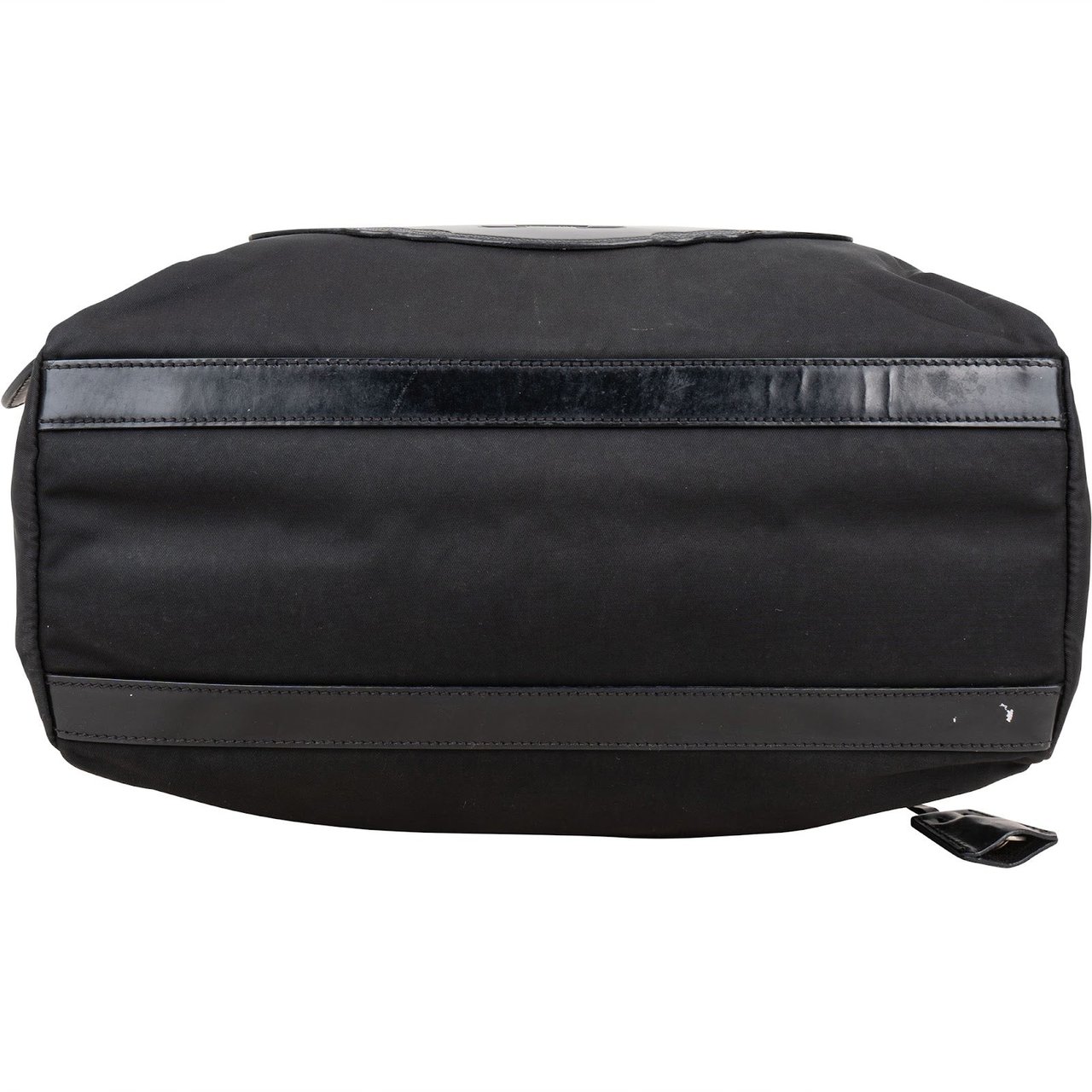 Prada Prada Tessuto Patent Leather Emblem Satchel Handbag Zwart