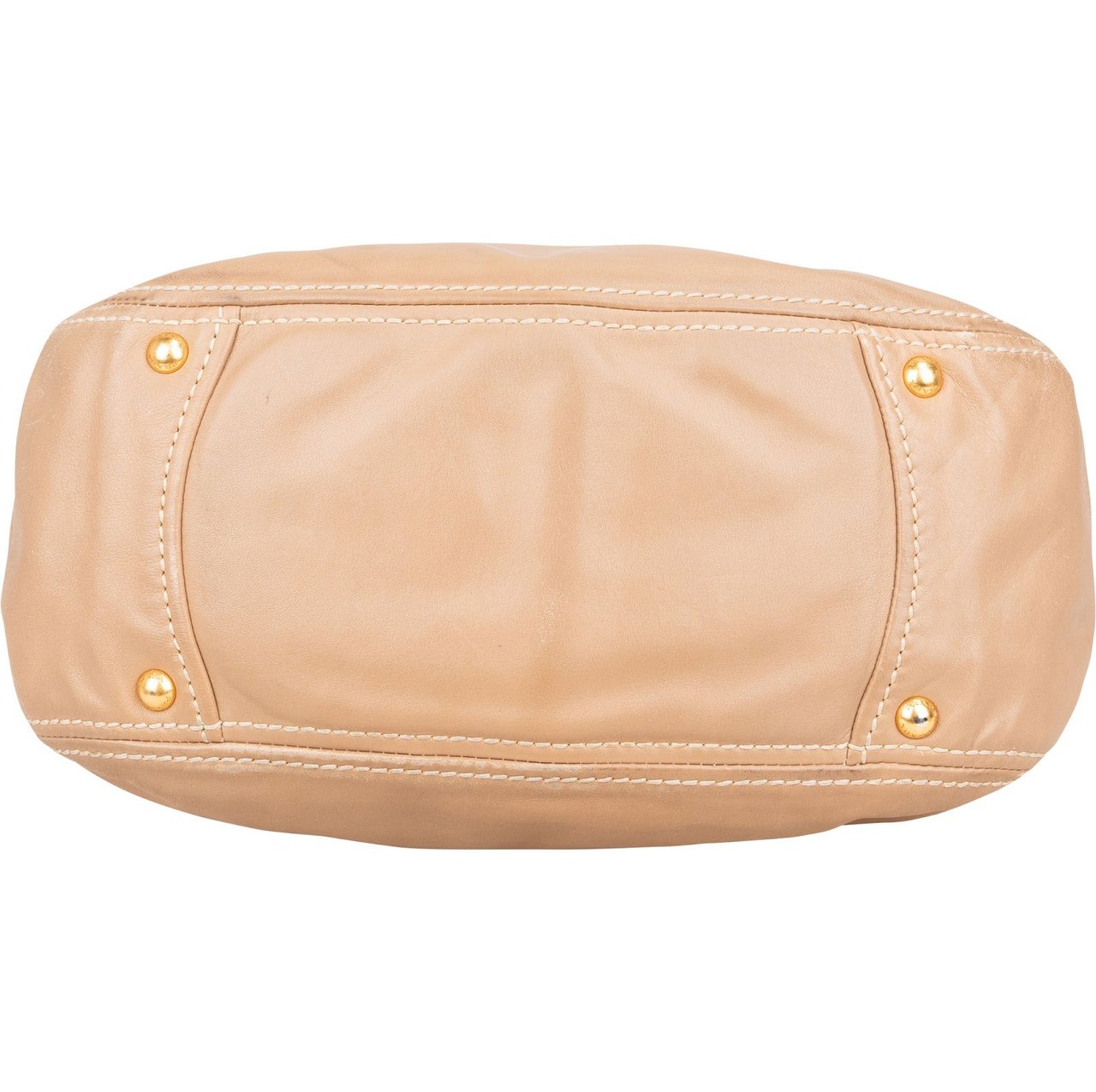 Prada Vitello Daino Leather Shoulder Bag Beige