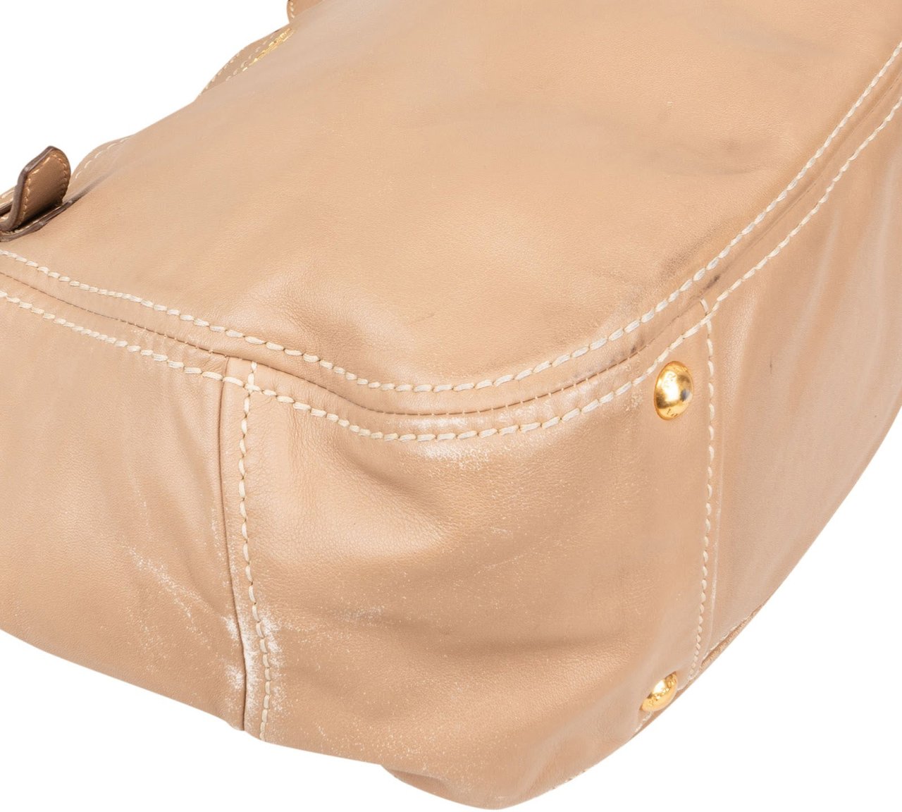 Prada Vitello Daino Leather Shoulder Bag Beige