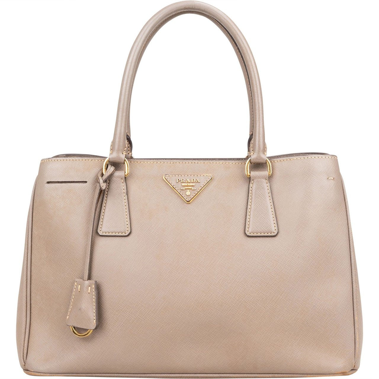 Prada Prada Saffiano Leather Galleria Handbag Beige