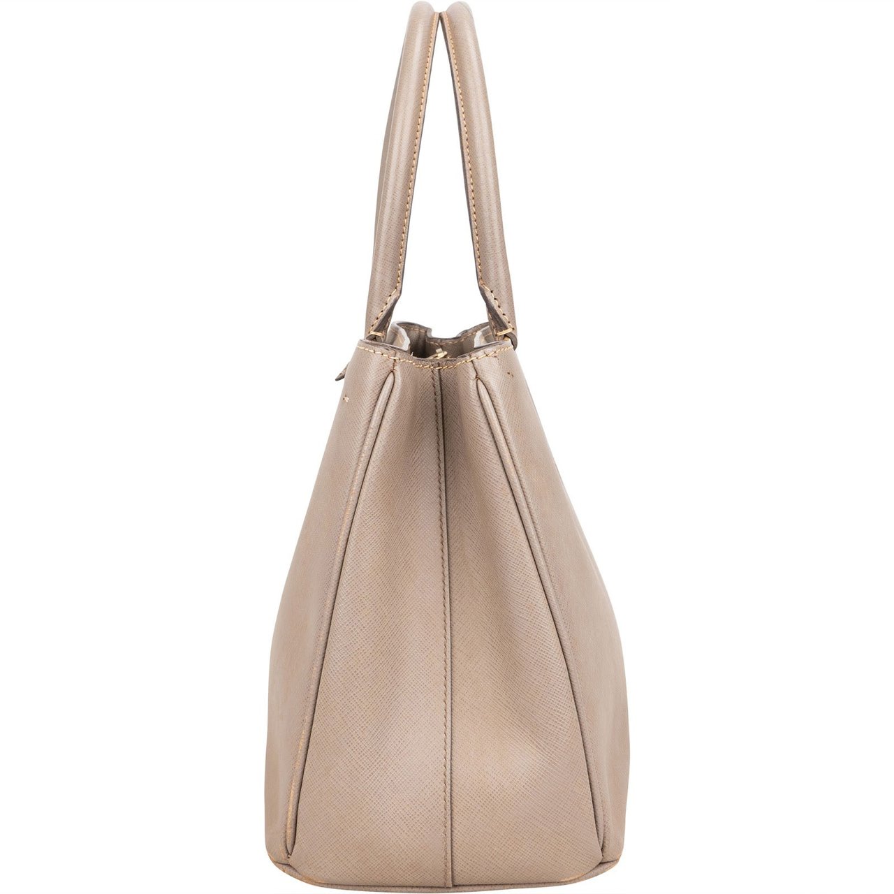 Prada Prada Saffiano Leather Galleria Handbag Beige