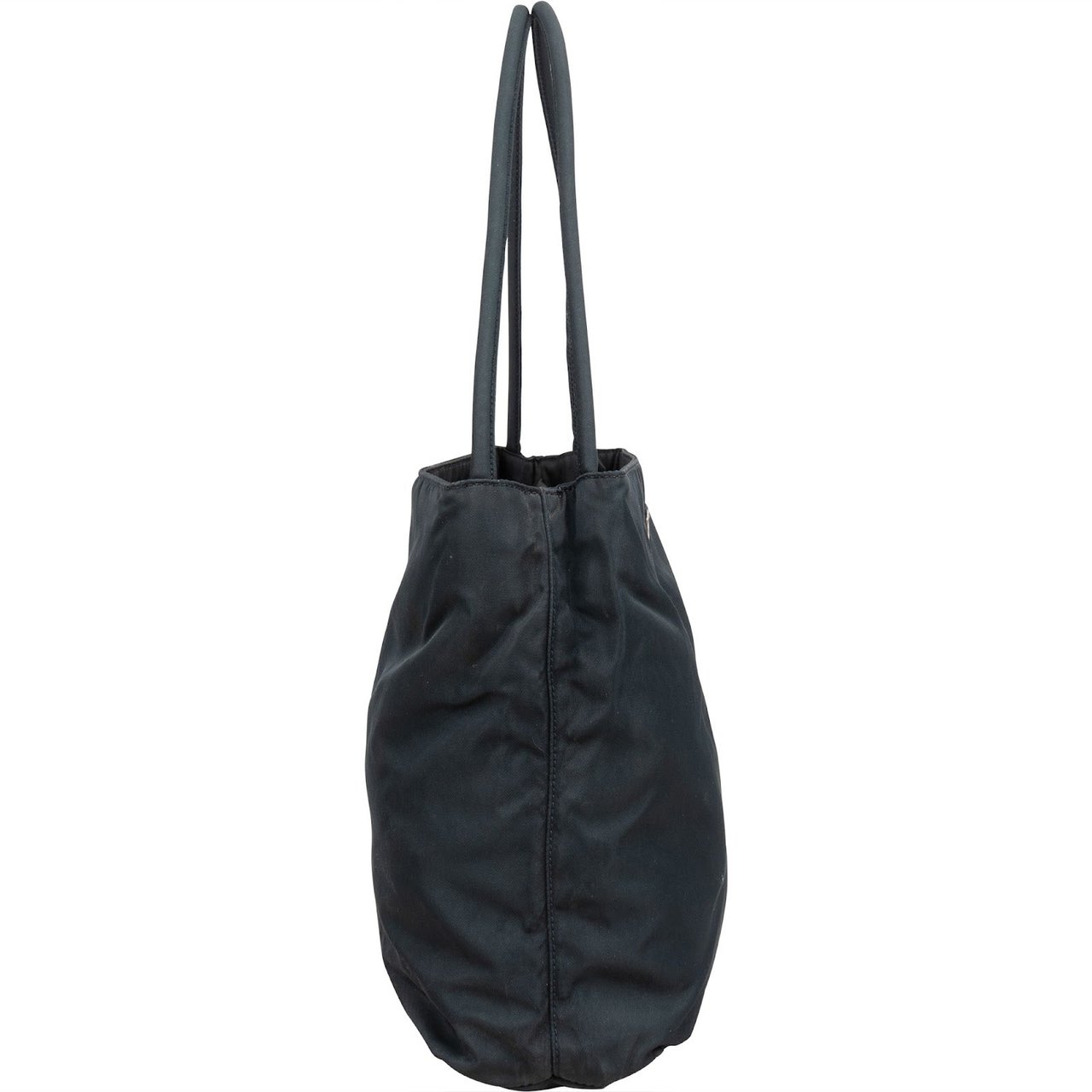 Prada Prada Blue Nylon Triangle Shoulder Bag Zwart